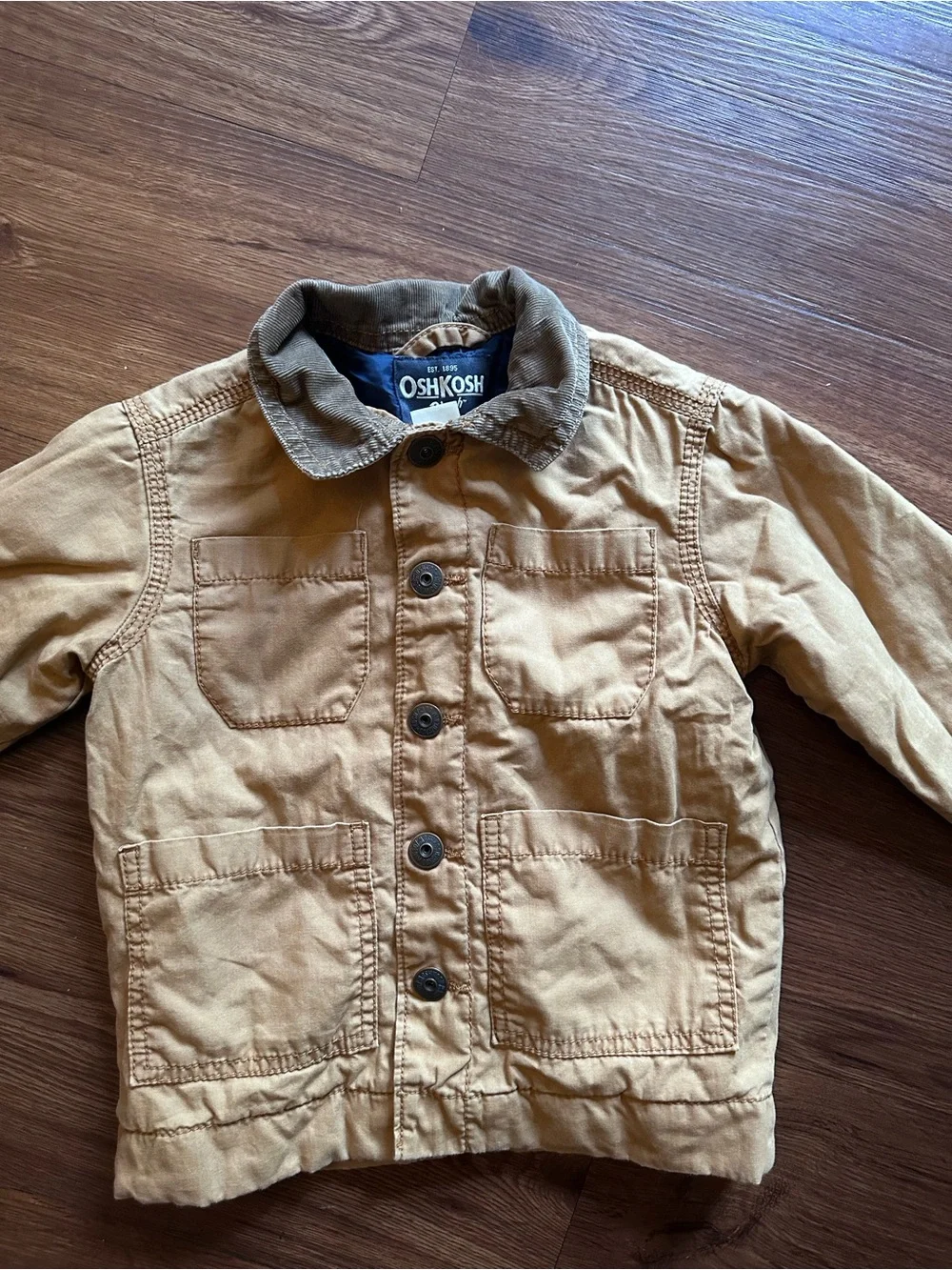 OshKosh B'gosh Tan Brown Button-Front Barn Jacket